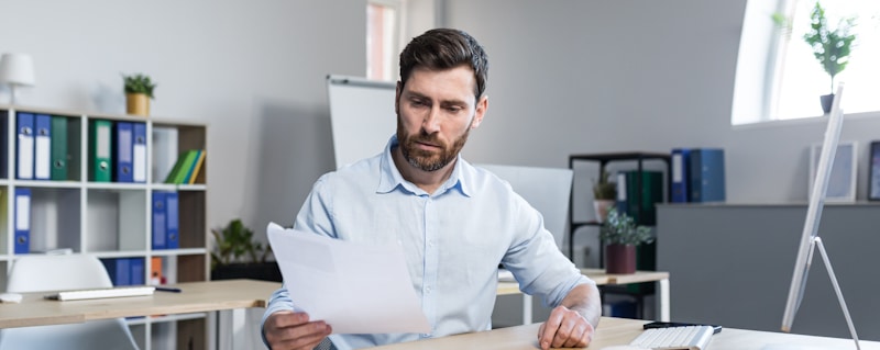 men working desk