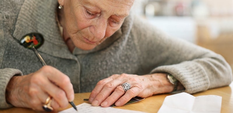 grandma writing letter
