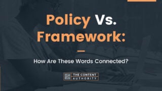 Policy Vs. Framework: How Are These Words Connected?