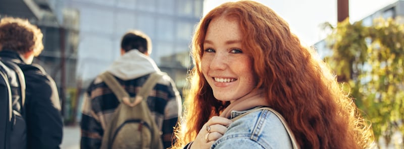 red hair young woman