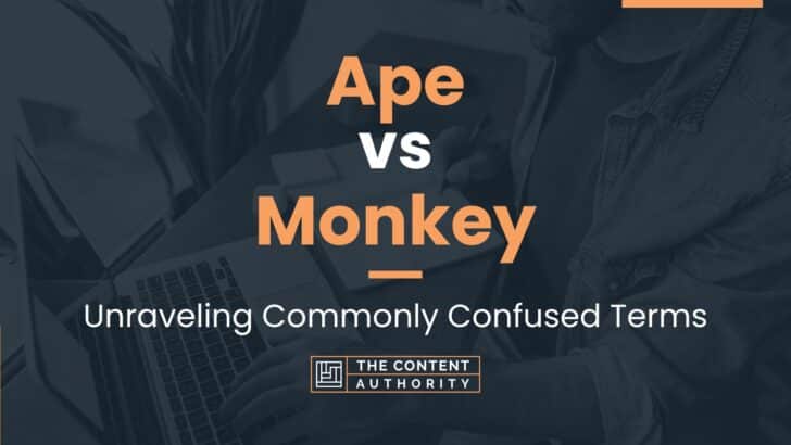 Ape vs Monkey: Unraveling Commonly Confused Terms