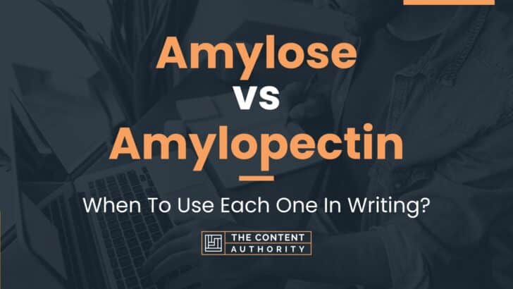 Amylose vs Amylopectin: When To Use Each One In Writing?