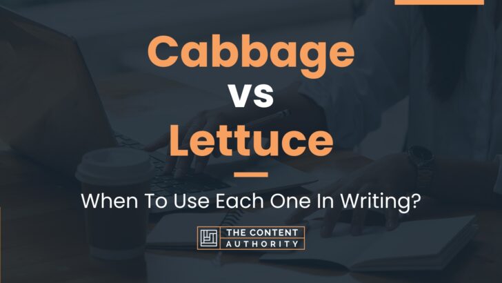Cabbage vs Lettuce: When To Use Each One In Writing?