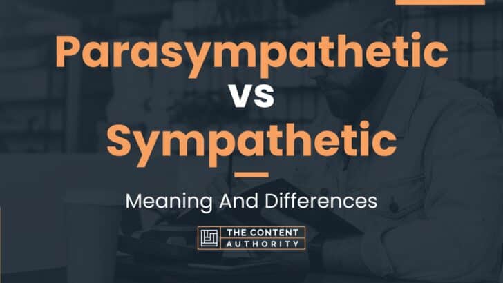 Parasympathetic vs Sympathetic: Meaning And Differences