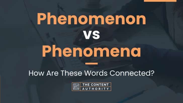 Phenomenon vs Phenomena: How Are These Words Connected?