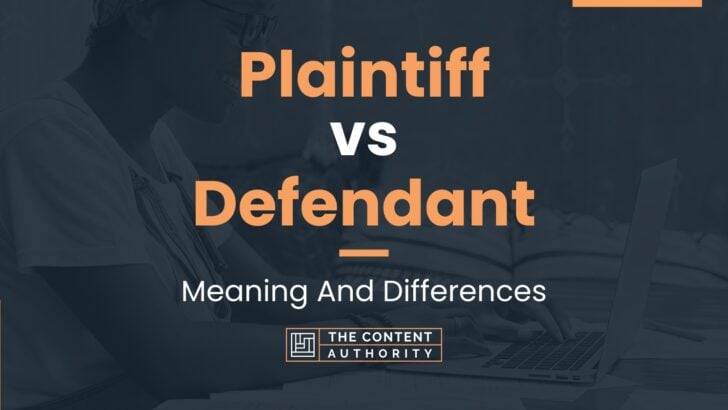Plaintiff vs Defendant: Meaning And Differences