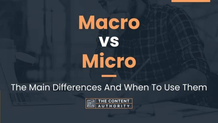 Macro vs Micro: The Main Differences And When To Use Them