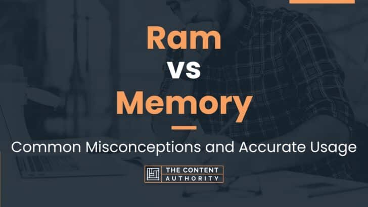 Ram vs Memory: Common Misconceptions and Accurate Usage