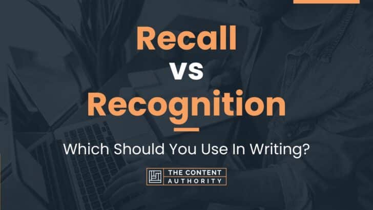 recall vs recognition experiments