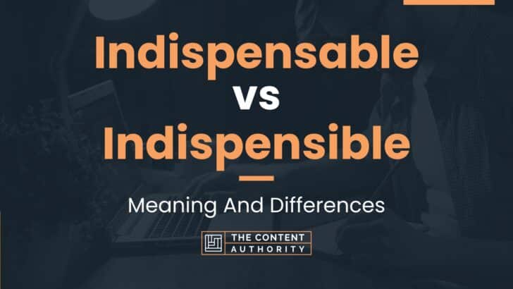 Indispensable vs Indispensible: Meaning And Differences