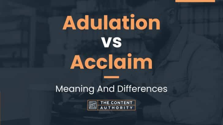 Adulation vs Acclaim: Meaning And Differences