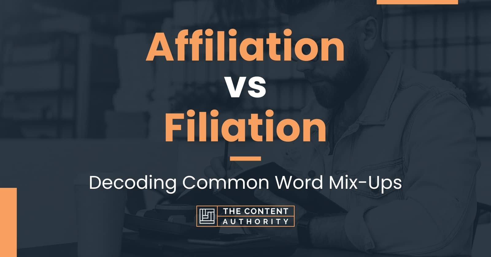 Affiliation vs Filiation: Decoding Common Word Mix-Ups