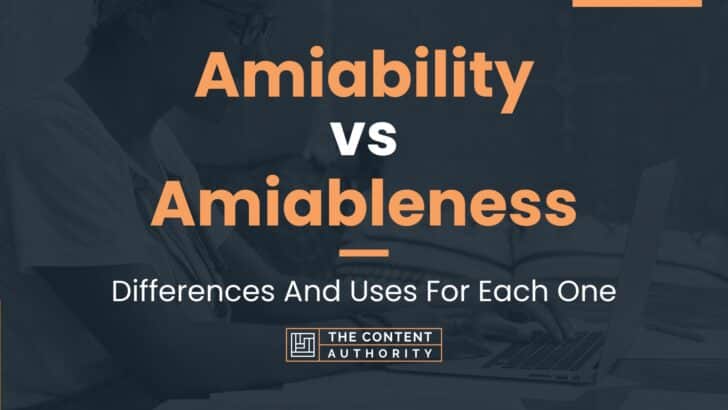Amiability vs Amiableness: Differences And Uses For Each One