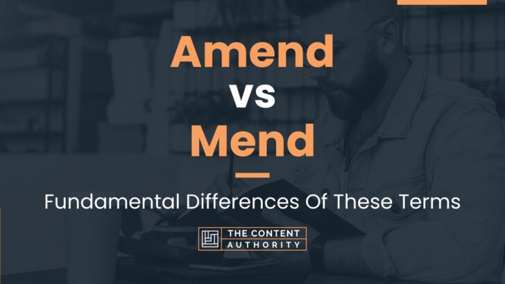 Amend vs Mend: Fundamental Differences Of These Terms