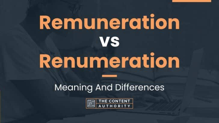 Remuneration Vs Renumeration: Meaning And Differences