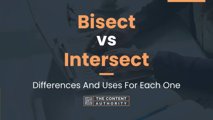 Bisect vs Intersect: Differences And Uses For Each One