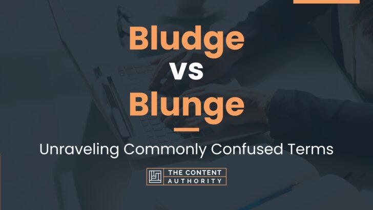 Bludge vs Blunge: Unraveling Commonly Confused Terms