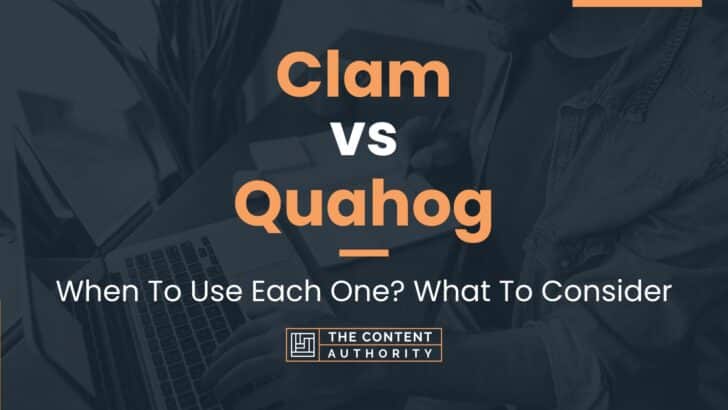 Clam vs Quahog: When To Use Each One? What To Consider