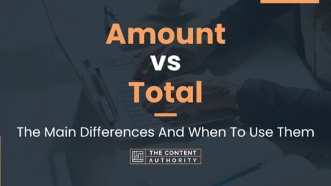 Amount vs Total: The Main Differences And When To Use Them