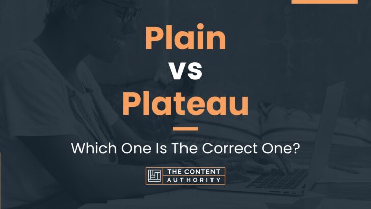 Plain vs Plateau: Which One Is The Correct One?