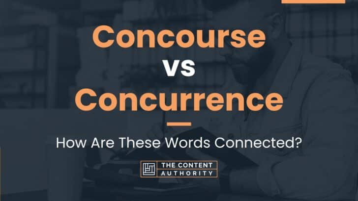 Concourse vs Concurrence: How Are These Words Connected?