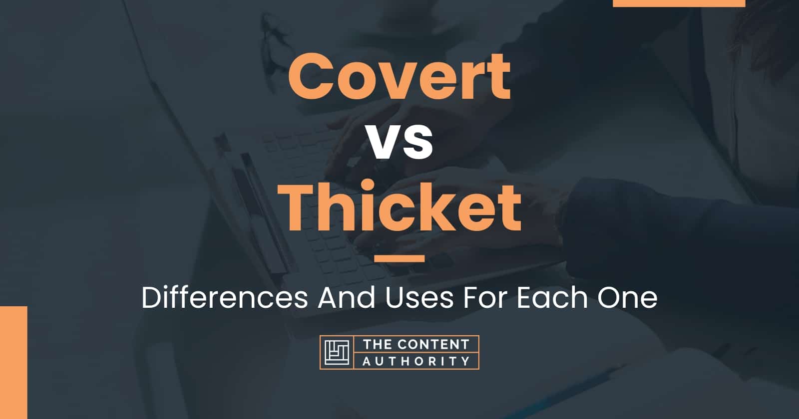 Covert vs Thicket: Differences And Uses For Each One