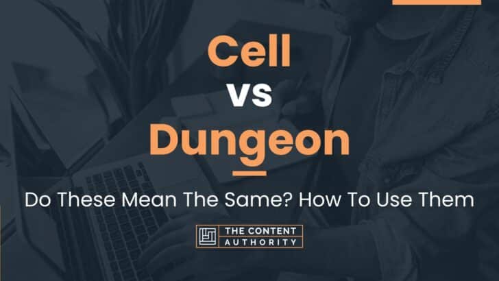 Cell vs Dungeon: Do These Mean The Same? How To Use Them