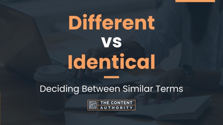 Different vs Identical: Deciding Between Similar Terms