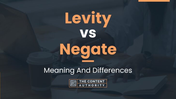 Levity vs Negate: Meaning And Differences