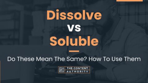 Dissolve vs Soluble: Do These Mean The Same? How To Use Them