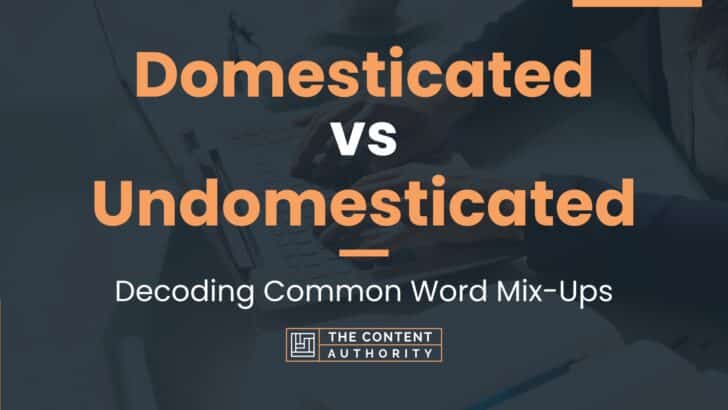 Domesticated vs Undomesticated: Decoding Common Word Mix-Ups