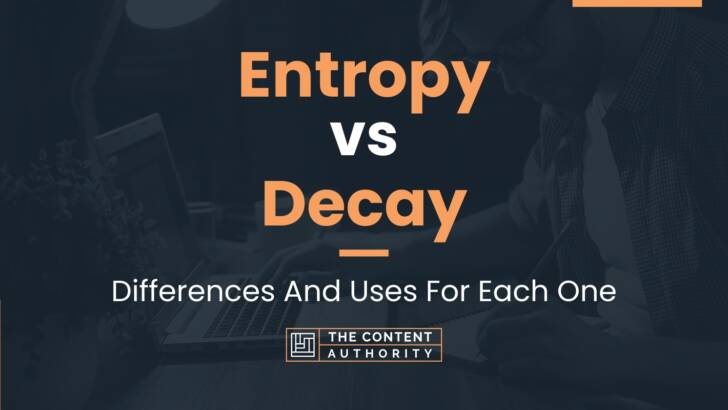 Entropy vs Decay: Differences And Uses For Each One