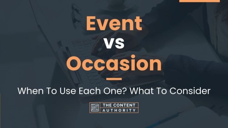 Event Vs Occasion