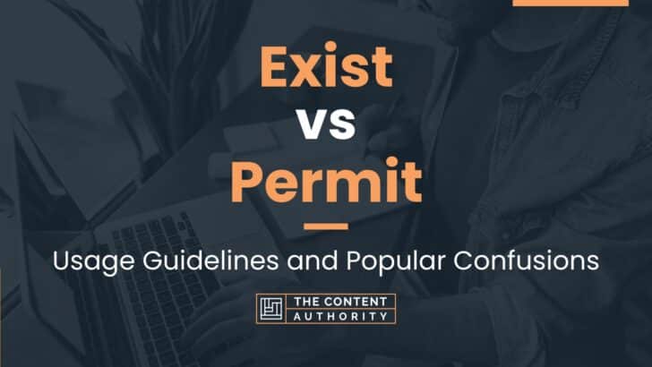 Exist vs Permit: Usage Guidelines and Popular Confusions