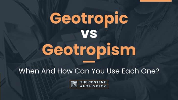 Geotropic vs Geotropism: When And How Can You Use Each One?