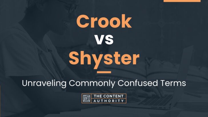 Crook vs Shyster: Unraveling Commonly Confused Terms