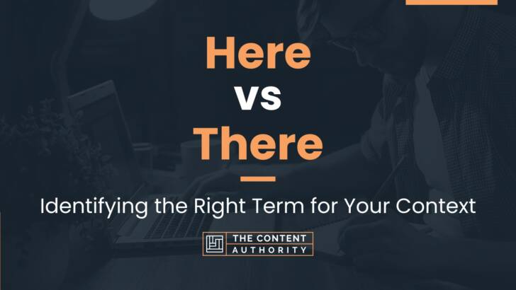 Here vs There: Identifying the Right Term for Your Context