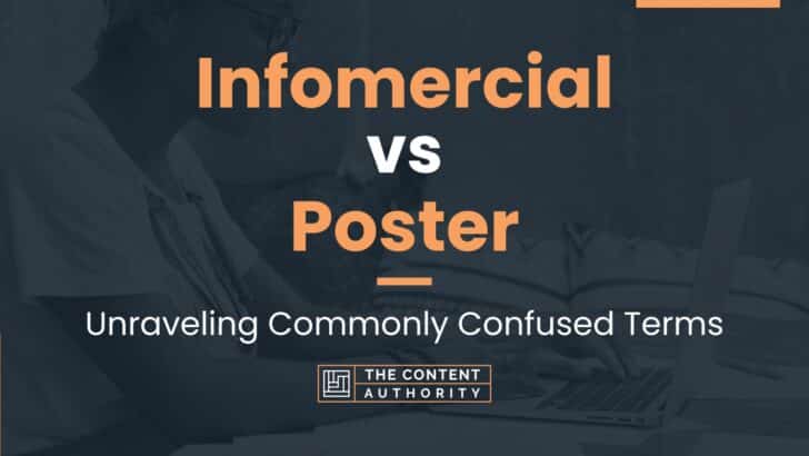 Infomercial Vs Poster: Unraveling Commonly Confused Terms