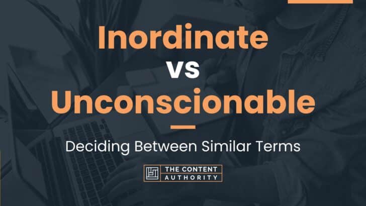 Inordinate vs Unconscionable: Deciding Between Similar Terms