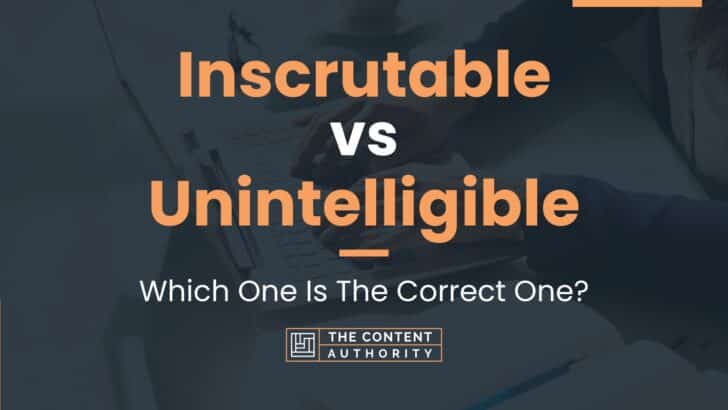 Inscrutable vs Unintelligible: Which One Is The Correct One?