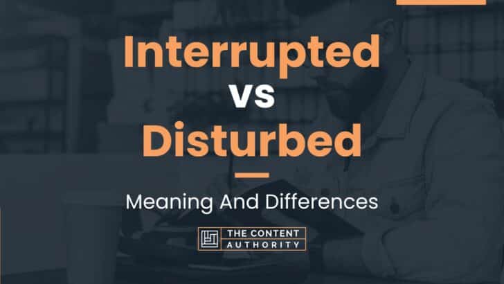 Interrupted vs Disturbed: Meaning And Differences