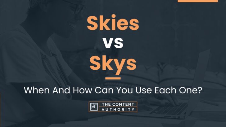 Skies vs Skys: When And How Can You Use Each One?