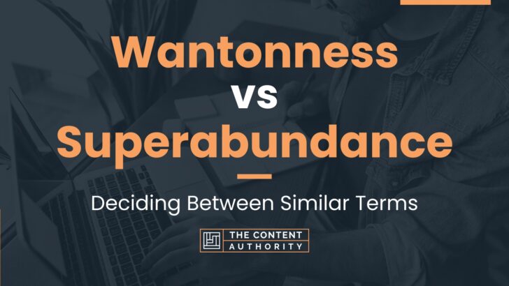 Wantonness vs Superabundance: Deciding Between Similar Terms