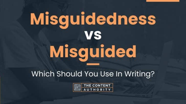 Misguidedness vs Misguided: Which Should You Use In Writing?