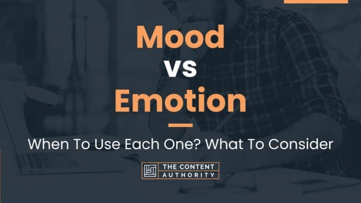 Mood vs Emotion: When To Use Each One? What To Consider