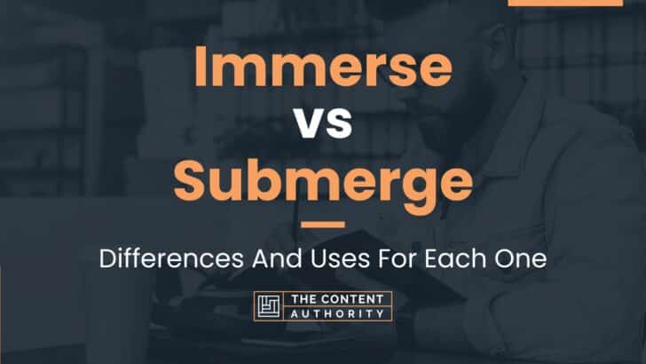 Immerse vs Submerge: Differences And Uses For Each One