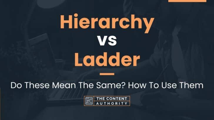 Hierarchy vs Ladder: Do These Mean The Same? How To Use Them