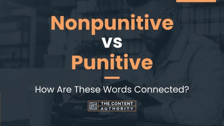 Nonpunitive vs Punitive: How Are These Words Connected?