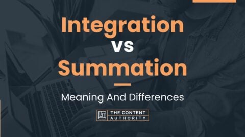 Integration Vs Summation: Meaning And Differences