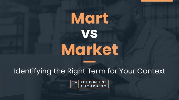 Mart vs Market: Identifying the Right Term for Your Context